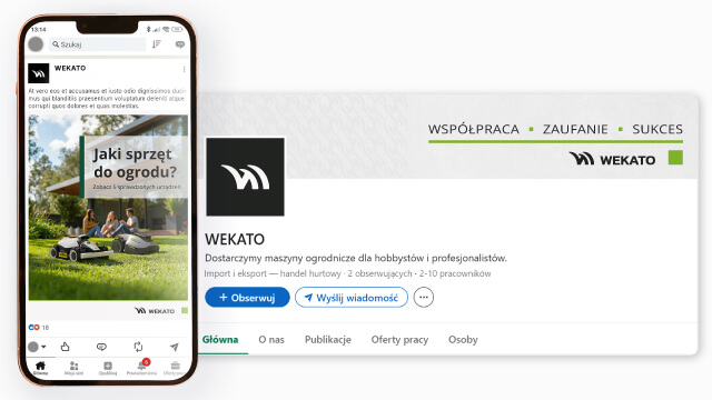 Elementy brandingu WEKATO — social media
