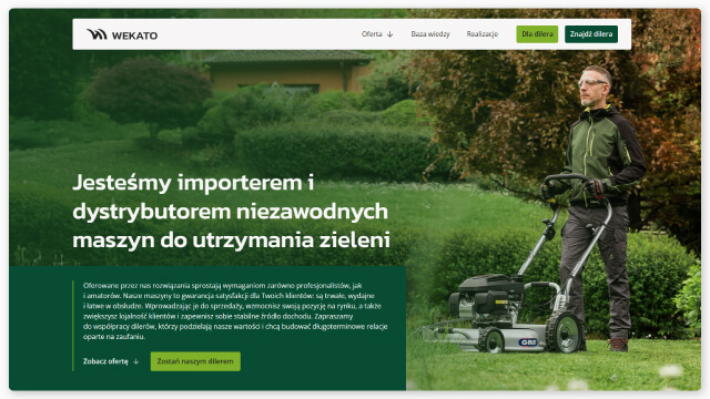 Spójna z brandem strona internetowa marki WEKATO