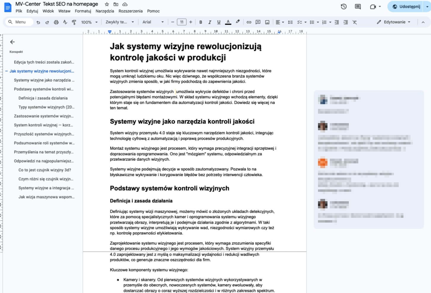 Opracowanie treści wspierającej widoczność strony firmowej w wynikach wyszukiwania.