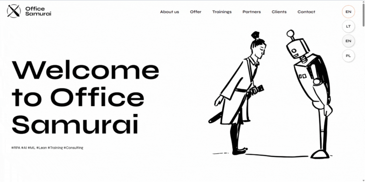 Kilka widoków ze starej strony Office Samurai