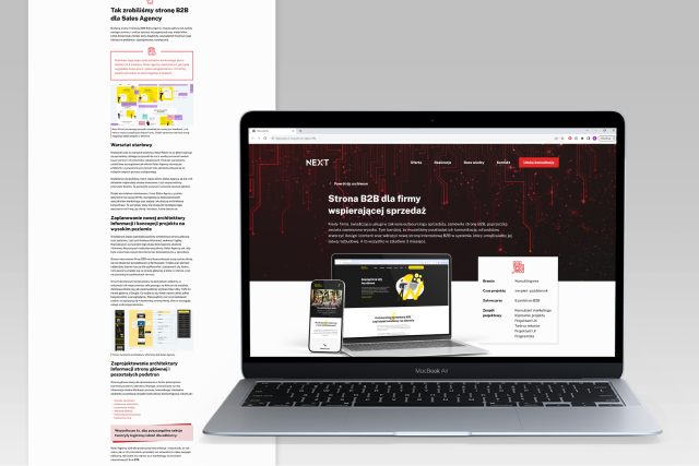 Mockup strony case study
