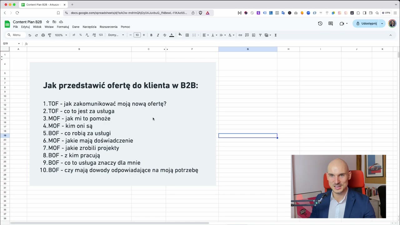 Jak przedstawić ofertę w B2B — pytania klienta na etapach TOF, MOF, BOF